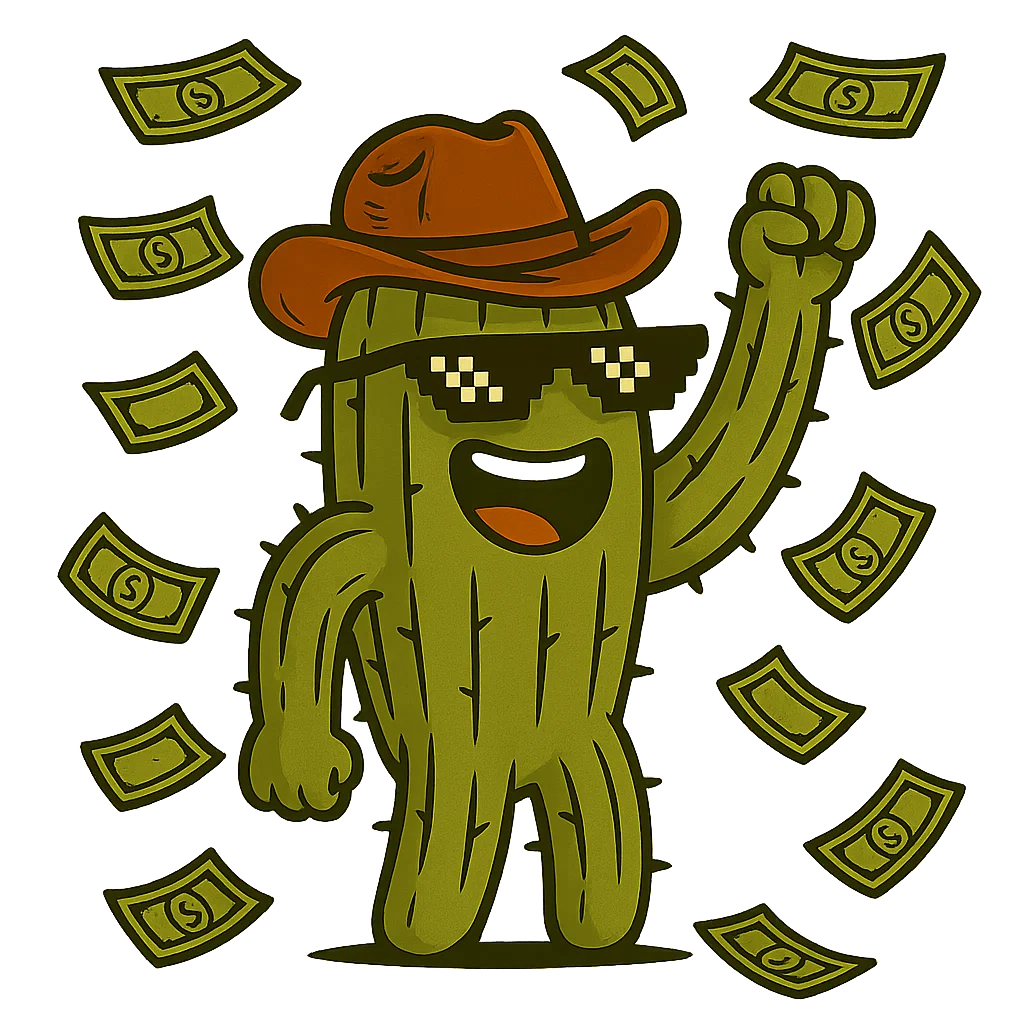 Cactus with money