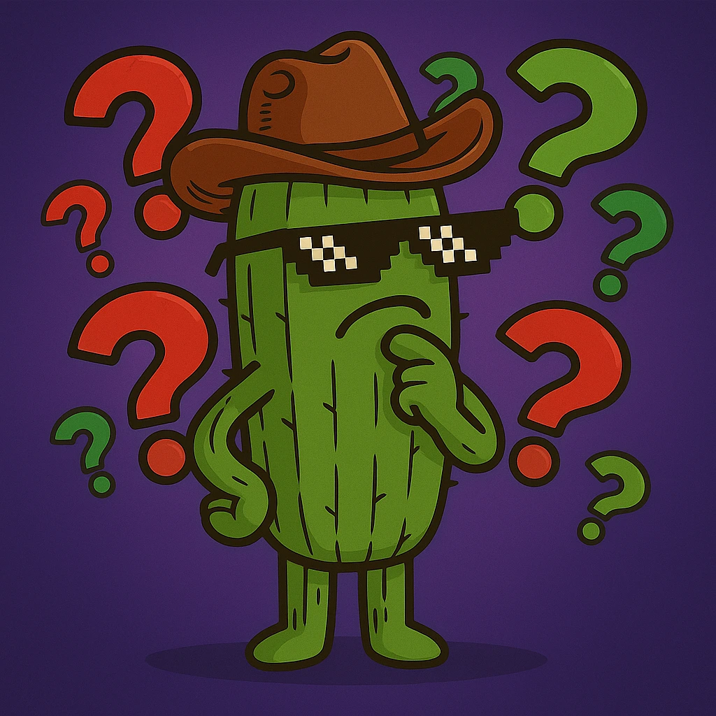 Cactus with question marks